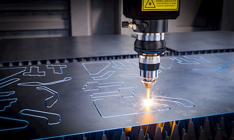 laser on manufacturing machine